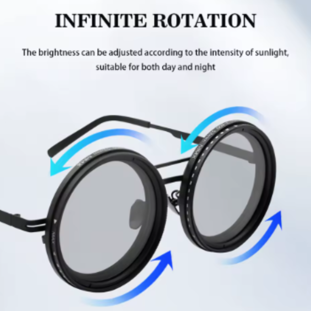 Sunglasses with adjustable brightness