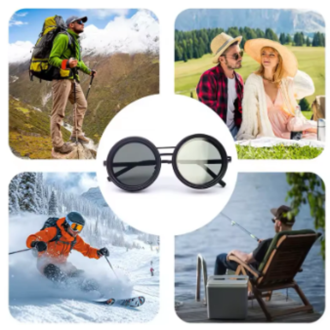 Sunglasses with adjustable brightness